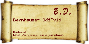 Bernhauser Dávid névjegykártya