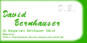 david bernhauser business card